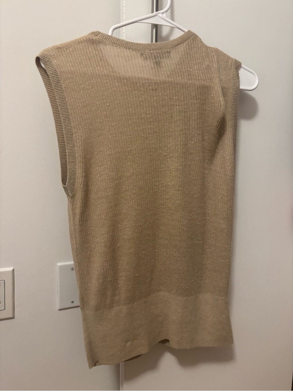 Banana Republic Neutral Ribbed Sleeveless Knit Tank - Beige - Picture 2 of 4